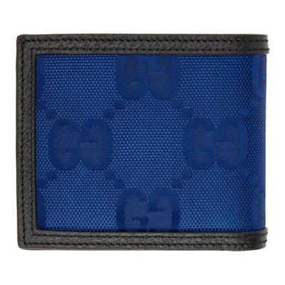 Shop Gucci Blue Off The Grid Card Gg Eco Wallet In 4267 Orient