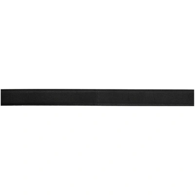 Shop Saint Laurent Black & Silver Monogramme Belt In 1000 Black