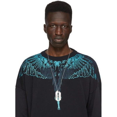 Shop Marcelo Burlon County Of Milan Silver Blade Necklace