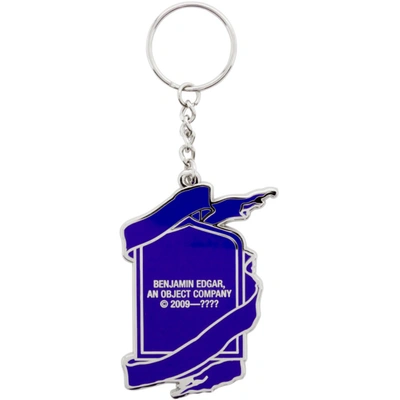 Shop Benjamin Edgar Ssense Exclusive Blue & White Bleed 6 Colors Keychain In Blue/white
