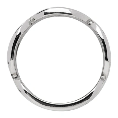 Shop Fendi Silver 'forever ' Chain Ring In F0th0 Palla