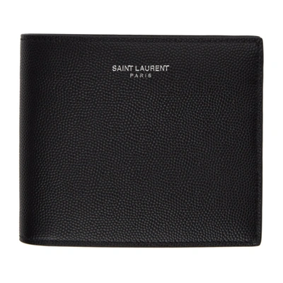Shop Saint Laurent Black Removable Panel Wallet In 1000 Nero