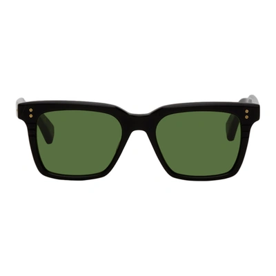 Shop Dita Black & Green Sequoia Sunglasses In Blkgrn
