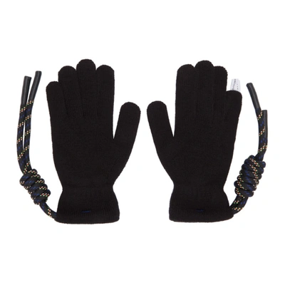 Shop Ader Error Black Crumple Gloves