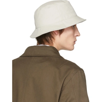 Shop Acne Studios Beige Cotton Canvas Bucket Hat In Oat Biege