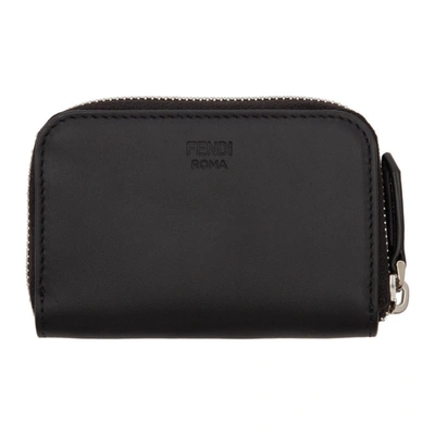 Shop Fendi Black Small Bag Bugs Zip Around Wallet In F17hq Black