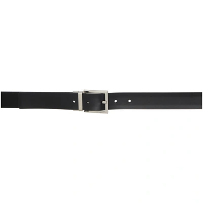 Shop Givenchy Reversible Black & Grey Classic Belt In 002-black/g