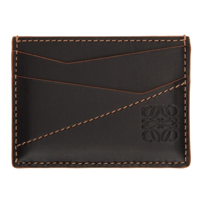 Shop Loewe Black Puzzle Card Holder In 1100 Black