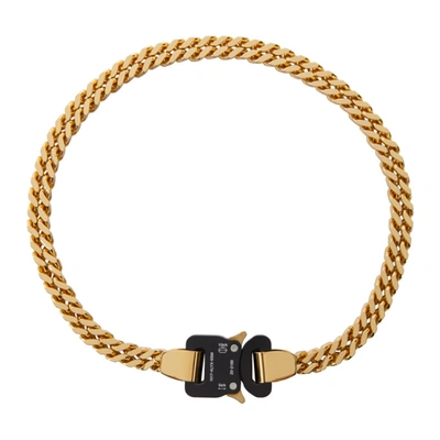 Shop Alyx Gold & Black Cubix Chain Necklace In Gold Shiny 14552840