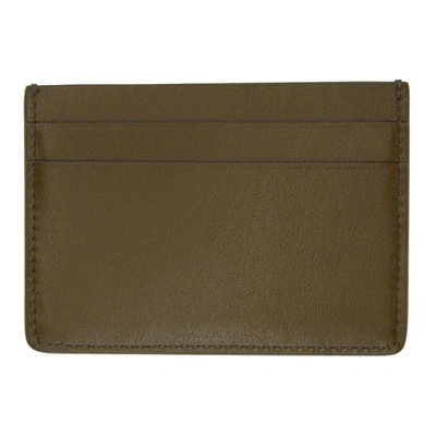 Shop Jil Sander Green Credit Card Holder In 301 Dkgreen