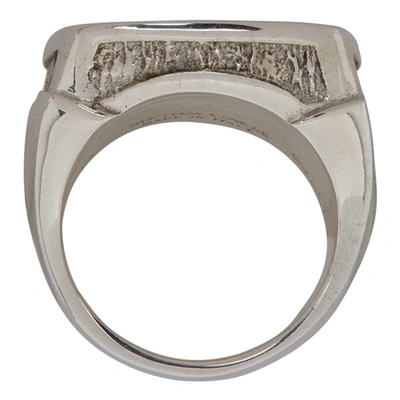 Shop Bottega Veneta Silver Chunky Chevalier Ring In 8117 Silver