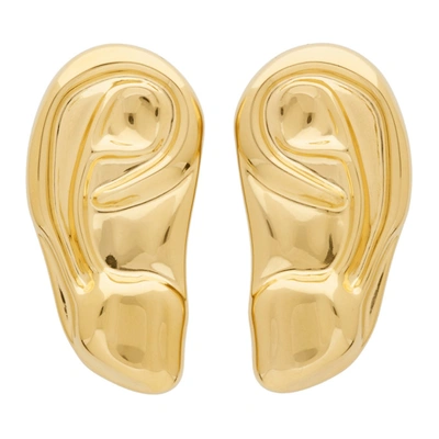 Shop Gucci Gold Ear Brooch Set In 0707 Gold