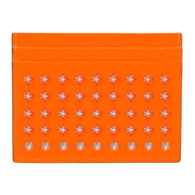 Shop Christian Louboutin Orange Kios Card Holder In J291 Fizz/s