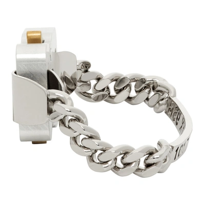 Shop Alyx Silver Buckle Bracelet In Silver 14539913