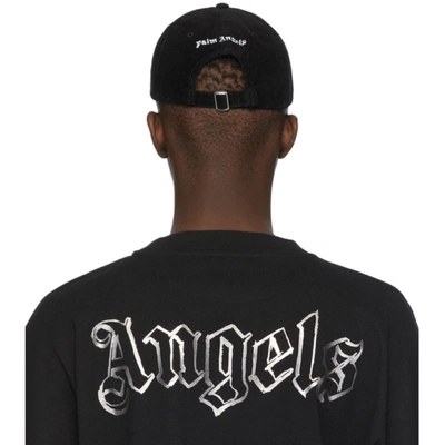 Shop Palm Angels Black Corduroy Classic Logo Cap