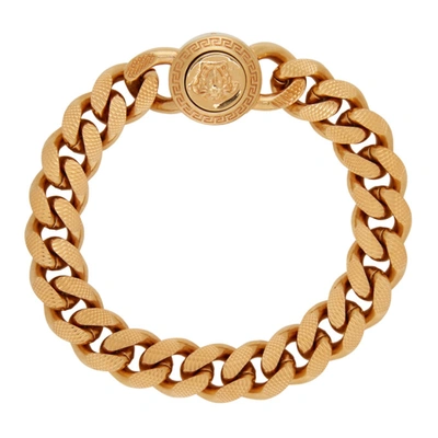Versace Gold Large Chain Medusa Bracelet | ModeSens