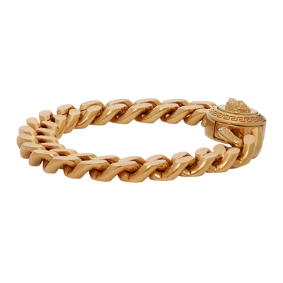 Gold Large Chain Medusa Bracelet