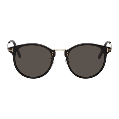 Shop Tom Ford Black Jamieson Sunglasses In 01a Shblk