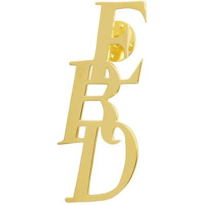Shop Enfants Riches Deprimes Gold Logo Pin In Silvergold