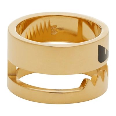 Shop Fendi Gold Bag Bugs Ring In F0a1f Gold