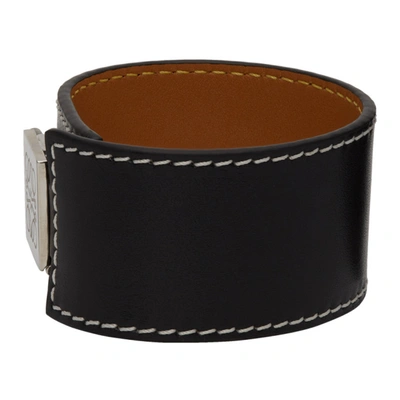 Shop Loewe Black Wrap Bracelet In 1100 Black