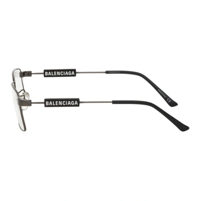 Shop Balenciaga Gunmetal Demo Tag Smart Glasses In 001 Gunmeta