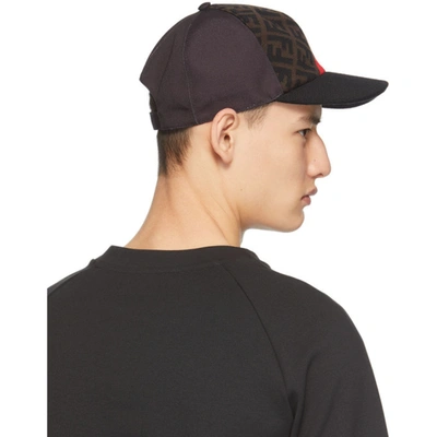 Shop Fendi Black & Brown 'forever ' Cap In F1dpc Tobac