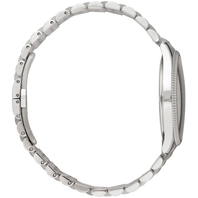 Shop Gucci Silver Slim G-timeless Bee Watch