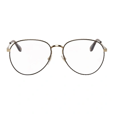 Shop Givenchy Gold Gv 0071 Glasses In J5g Gold