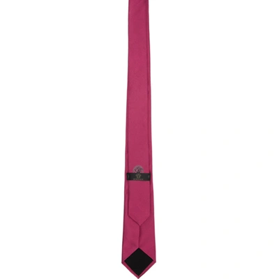 Shop Versace Purple Medusa Tie In A7230 Fuxia