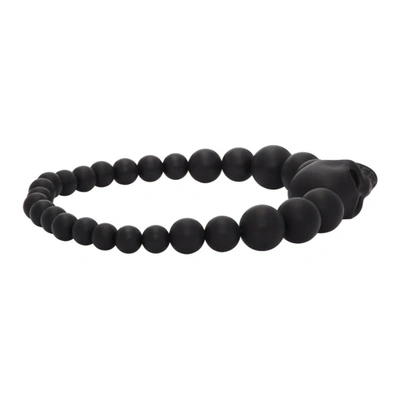 Shop Alexander Mcqueen Black Skull Ball Bracelet In 1000 Black