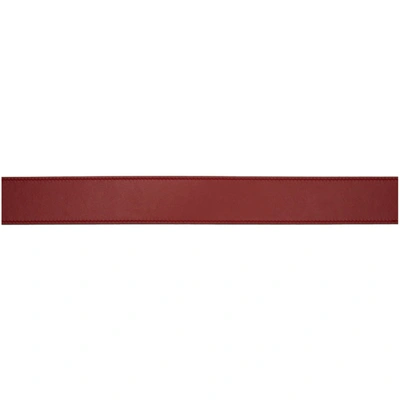 Shop Gucci Red Gg Marmont Belt In 6420 Rosso