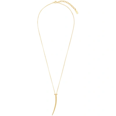 Shop Saint Laurent Gold Nail Pendant Necklace In 8060 Gold L