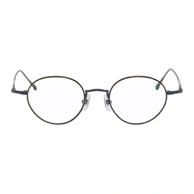 Shop Matsuda Tortoiseshell & Black 10189h Glasses In Bmk Mattblk