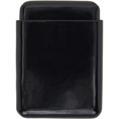 Shop Boris Bidjan Saberi Black Leather Card Holder