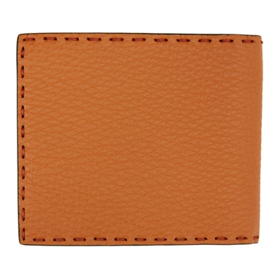 Shop Fendi Orange Roman Bifold Wallet In F1a92 Orang