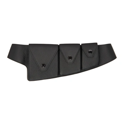 Shop Kenzo Black Onda Utility Belt Pouch In 99 Black