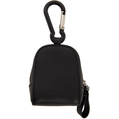 Shop Valentino Black And Blue  Garavani Vltn Bag Charm Keychain In Kp8 Nero/az