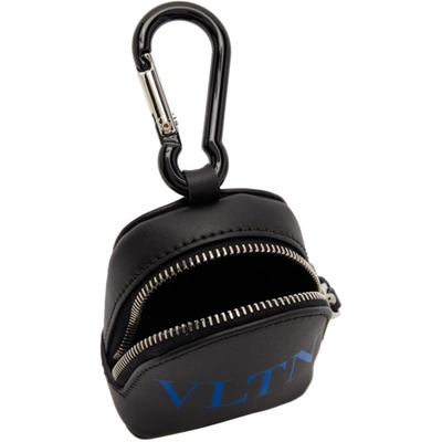 VALENTINO 黑色 AND 蓝色 VALENTINO GARAVANI “VLTN” BAG CHARM 钥匙扣