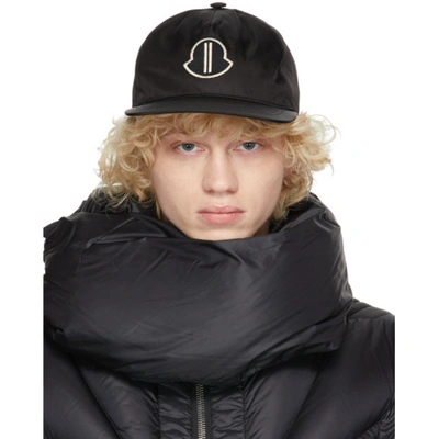 Shop Rick Owens Black Moncler Edition Nylon Cap In 999 Black