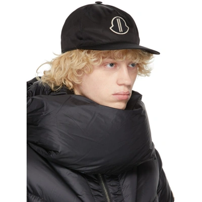 Shop Rick Owens Black Moncler Edition Nylon Cap In 999 Black