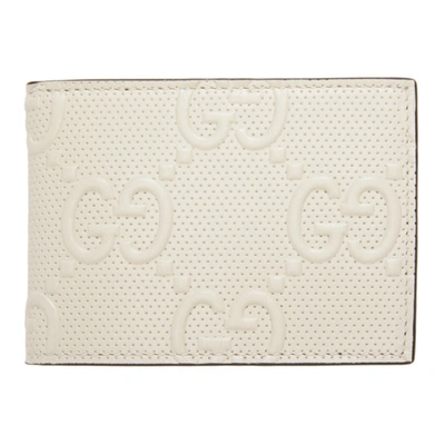 Shop Gucci Off-white ' Signature' Tennis Bifold Wallet In 9022 Mystic