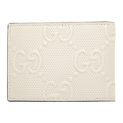 Shop Gucci Off-white ' Signature' Tennis Bifold Wallet In 9022 Mystic