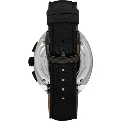 Shop Fendi Black & Pink 'momento ' Bugs Chronograph Watch In Silvr/black