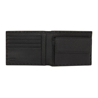 Shop Fendi Black Selleria Bifold Wallet In F0gxn Black