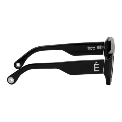 Shop Etudes Studio Etudes Black Rectangular Sunglasses