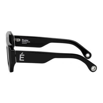Shop Etudes Studio Etudes Black Rectangular Sunglasses
