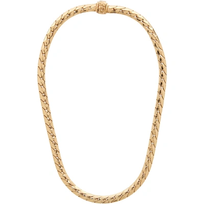 Shop Emanuele Bicocchi Gold Herringbone Chain Necklace