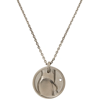 Shop Ludovic De Saint Sernin Silver Top Medallion Necklace In Silver Pal