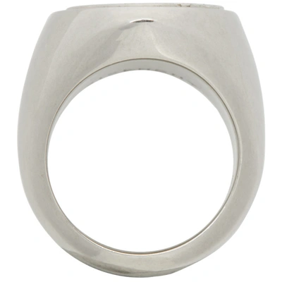 Shop Givenchy Silver Chain Chevalier Ring In 723-antic S